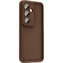 Olinea Galaxy A37 5g Viera Silikon - Kahverengi