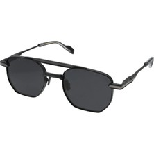 Quantum Siyah Erkek Güneş Gözlüğü | 52MM, Çelik Çerçeve, Polarize Cam