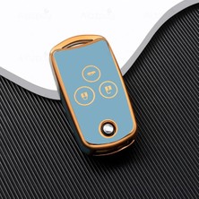 Alazpay Honda Civic Jazz C-Rv H-Rv C-Rz Accord 3 Tuş Gold Kenar Tpu Anahtar Kılıfı (1 Adet)