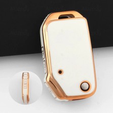 Alazpay Kia Sportage Ceed Stinger Sorento Cerato Forte Tpu Gold Kenar Anahtar Kılıfı (1 Adet)