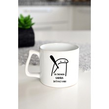 Ivart Bu Insanın Sabra Ihtiyacı Var (Erkek) Baskılı Porselen T Kulplu Kupa Bardak-Motto-Office