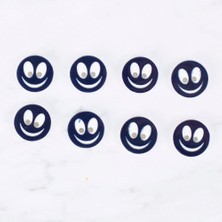 Motto Ticaret Loren Crafts 8 Li Gülen Yüz Siyah Düğme - 0522