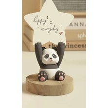 Panda Notluk/not Tutucu /kartvizitlik /biblo,el Yapımı 5.5x5 cm Boyutunda