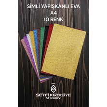 A4 Simli Yapışkanlı Eva 10 Renk Parça Sayısı ile Renkli Kırtasiye Ürünü