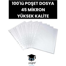 100 Adet Şeffaf Poşet Dosya 45 Mikron Yüksek Kalite 100'LÜ Paket Ofis İçin Pratik Çözüm