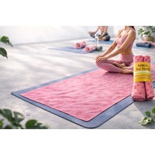 Yoga Mat Havlusu Kaymaz – Pilates Kaydırmaz Mat Üstü Havlu | Hijyenik Mikrofiber Spor Fitness Mat Havlusu (Mat Boyu)