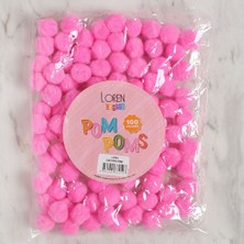 Motto Ticaret Loren Crafts 2 cm 100 Adet Pembe Ponpon