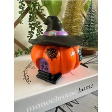 Evdeki Atölyem  Balkabağı Dekor,şapkalı Mumluk /kabak Dekor ,sonbahar ,halloween