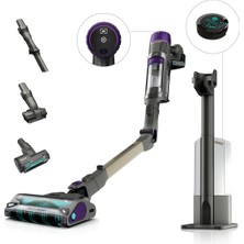 Shark Pet Başlıklı Şarjlı Dikey Süpürge – Otomatik Toz Boşaltmalı, Güçlü Emişli Kablosuz Süpürge