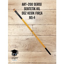ART-200 Serisi Sentetik Düz Kesik Kıl Fırça No:4