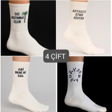 Özpek Giyim Mizah Temalı Unısex Çorap Seti- 4'lü