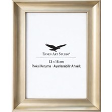 Raven Art Studio Pyramid 13X18CM Platin Resim Fotoğraf Belge Poster Evrak Çerçevesi Korumalı Kırılmaz Pleksi Cam