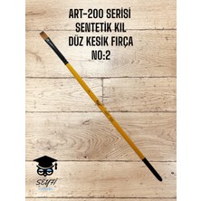 ART-200 Serisi Sentetik Düz Kesik Kıl Fırça No:2