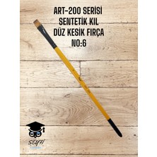 ART-200 Serisi Sentetik Düz Kesik Kıl Fırça No:6