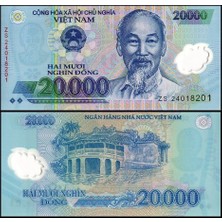 3Alp Koleksiyon Vietnam 20000 Dong Polymer 2024, P#120, Çil, Eski Yabancı Kağıt Para