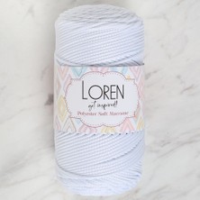 Motto Ticaret Loren Polyester Soft Macrame Optik Beyaz El Örgü Ipi - LM001 - 34426