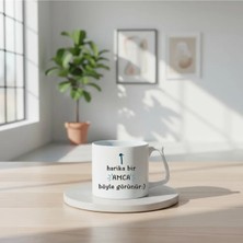 Ivart Kişiye Özel-Harika Bir Amca-Teyze-Hala-Dayı Böyle Görünür Baskılı Porselen Kupa-D Kulplu Kupa