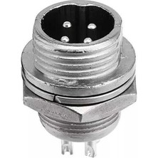 Powermaster PM-18660 4 Pinli 12MM Erkek Mayk Fiş (M12 - GX12)