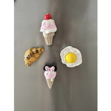 4’lü Dolap Süsü (Yumurta,ekmek,dondurma,dondurma)Dolap Magneti