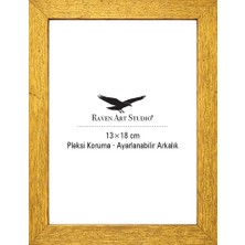 Raven Art Studio Potala 13X18CM Antik Altın Resim Fotoğraf Belge Poster Evrak Çerçevesi Korumalı Kırılmaz Pleksi Cam
