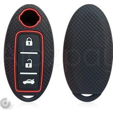 Alazpay Nissan Qashqai X-Trail T31 T32 Juke J10 J11 Silikon Desenli Anahtar Kılıfı (1 Adet)