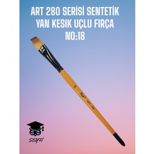 N0:18 Art 280 Serisi Sentetik Yan Kesık Uçlu Fırça