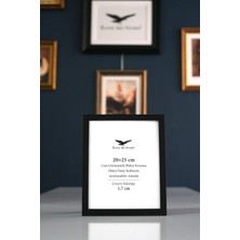 Raven Art Studio Ermitaj 20X25CM Siyah Resim Fotoğraf Belge Poster Evrak Çerçevesi Korumalı Kırılmaz Pleksi Cam