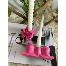 2’li Büyük &küçük Fiyonk Mumluk El Yapımı