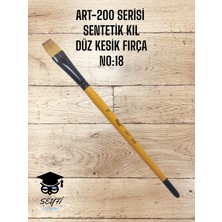 ART-200 Serisi Sentetik Düz Kesik Kıl Fırça No:18