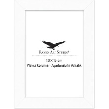 Raven Art Studio Potala 10X15CM Beyaz Resim Fotoğraf Belge Poster Evrak Çerçevesi Korumalı Kırılmaz Pleksi Cam