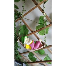 Salıncakta Yatan Tembel Cüce Biblo Dekorasyon