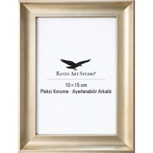 Raven Art Studio Pyramid 10X15CM Platin Resim Fotoğraf Belge Poster Evrak Çerçevesi Korumalı Kırılmaz Pleksi Cam