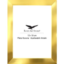 Raven Art Studio Potala 13X18CM Altın Resim Fotoğraf Belge Poster Evrak Çerçevesi Korumalı Kırılmaz Pleksi Cam