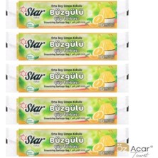 Star Plus Büzgülü Orta Boy Çöp Torbası 5 Paket Limon Kokulu 55X60 cm