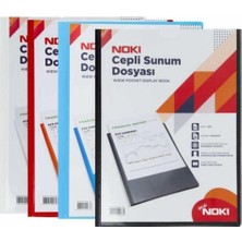Noki A4 60'lı Kırmızı Ön Cepli Sunum Dosyası Şeffaf Yapısıyla Belgelerinizi Düzenli Tutun