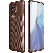 Gezgin Xiaomi Mi 11 Kılıf Gzgn Negro Silikon Kapak-Kahverengi