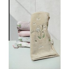 Arliva Home Kadife Nakışlı Nergis 5 Lı 30X50 Mutfak Havlusu