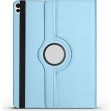 Gezgin iPad Pro 13 2025 M5 Zore Dönebilen Standlı Kılıf - Mavi