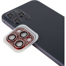 Gezgin iPhone 13 Pro Max Uyumlu Gzgn Cl-08 Kamera Lens Koruyucu-Kırmızı