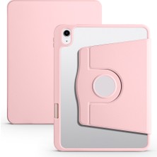 Gezgin iPad 11.nesil 2025 Kılıf Gzgn Termik Kalem Bölmeli Dönebilen Standlı Kılıf - Pembe