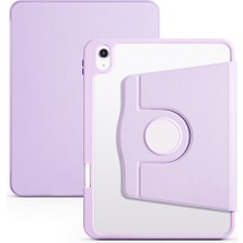 Gezgin iPad 11.nesil 2025 Kılıf Gzgn Termik Kalem Bölmeli Dönebilen Standlı Kılıf - Lila