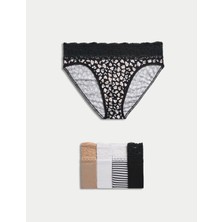 Marks & Spencer 5'li Cotton Lycra® High Leg Külot Seti