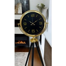 Motto Ticaret Gold Dekoratif Tasarım Tripod Ayaklı Saat