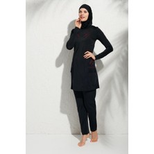 Yeni Pierre Cardin 191913 Uzunkollu Aplikeli Tesettür Mayo