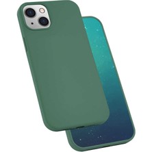 Gezgin iPhone 13 Mini Kılıf Gzgn Silk Silikon-Koyu Yeşil