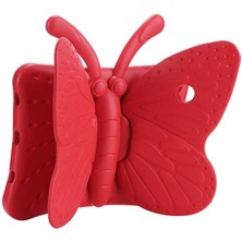 Gezgin iPad Mini 2. Nesil Uyumlu Gzgn Butterfly Standlı Tablet Kılıf-Kırmızı