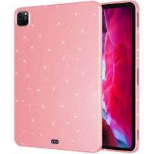 Gezgin iPad Pro 11 2018 Simli Parlak Görünümlü Uyumlu Gzgn Tablet Koton Kılıf-Pembe
