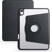 Gezgin iPad 11.nesil 2025 Kılıf Gzgn Termik Kalem Bölmeli Dönebilen Standlı Kılıf - Siyah