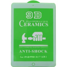 Gezgin iPad Pro 10.5 (7.nesil) Uyumlu Gzgn Tablet Seramik Ekran Koruyucu-Beyaz