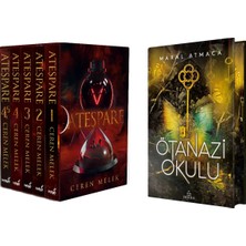 İndigo Kitap Ateşpare 5 Kitaplık Kutulu Set - Ciltli ve Ötanazi Okulu 3 Yan Boyamalı Ciltli